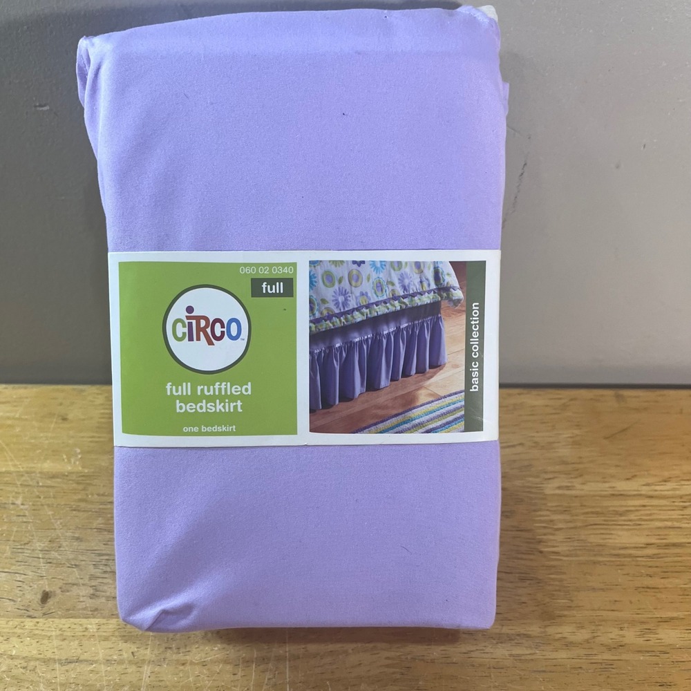 Circo Bedskirt Full Purple New Ruffled Basic Collection 14in Drop 060020340